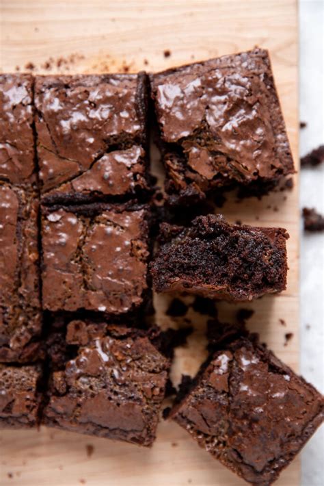 Double Chocolate Fudge Salted Caramel Brownies Modern Crumb