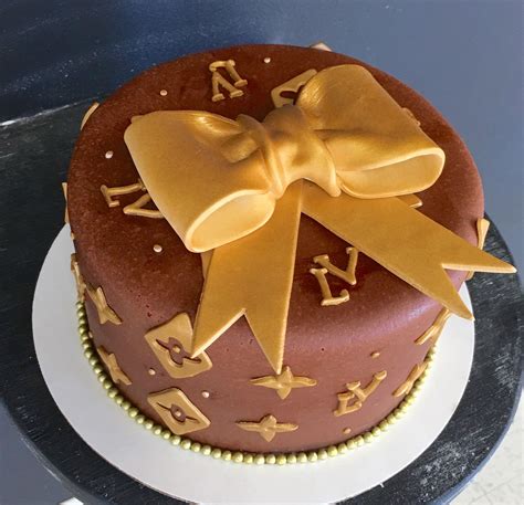 Luis Vuitton Cake Birthday Designer Gold Cakes So Simple Cake Baby