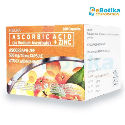 Ascorsaph Zee Ascorbic Acid Sodium Ascorbate Pcs Capsule