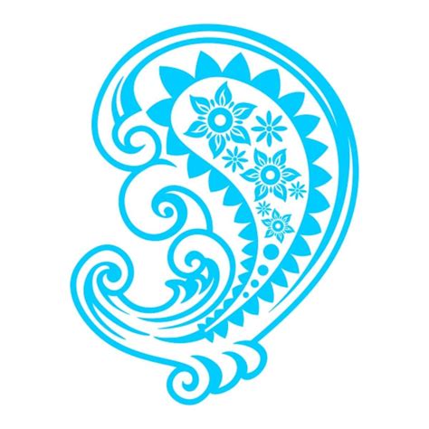 Paisley Decals Cuttable Design PNG DXF SVG Eps File For Etsy