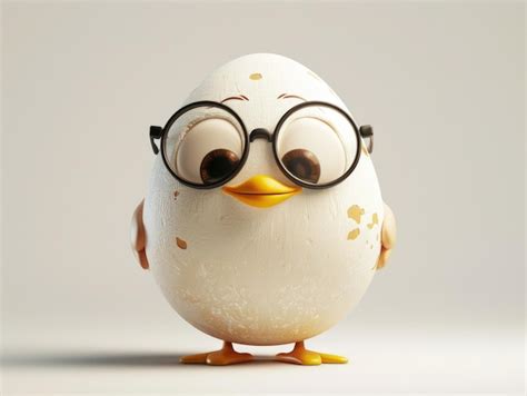 Premium Photo | Egg wearing glasses