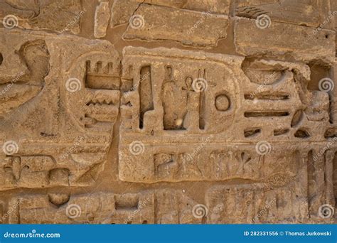 Ancient Egyptian Writing Hieroglyphs Editorial Photo Image Of