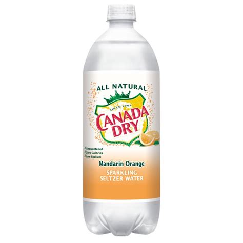 Canada Dry Mandarin Orange Sparkling Seltzer Water 1 L Bottle