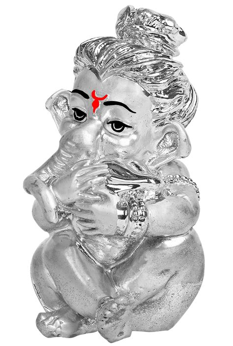 Diviniti Bal Ganesha Idol For Home Decor 999 Silver Plated Sculpture