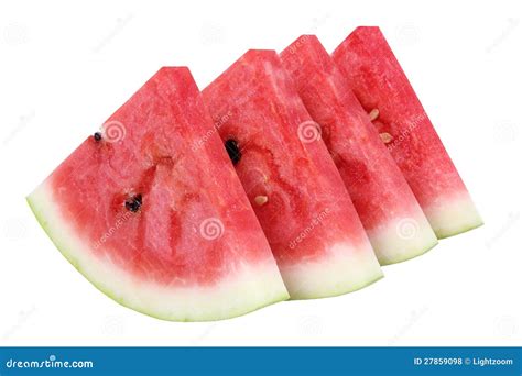 Slices of Watermelon stock photo. Image of white, isolated - 27859098