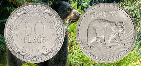 Colombia Pesos Coin Mint Condition Spectacled Bear Available