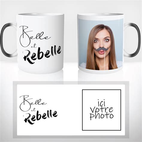 Mug Thermor Actif Belle Et Rebelle Tasse Femme Mug Magique Fr