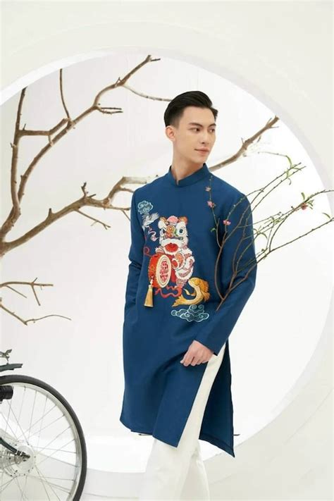 Pre Made Vietnam Ao Dai For Men Wedding Ao Dai For Men Men Etsy