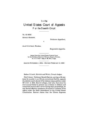 Fillable Online APPENDIX CONTENTS OPINION US Court Of Appeals 7th