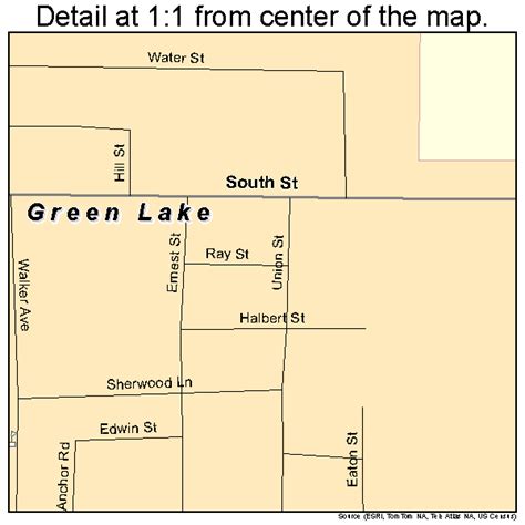 Green Lake Wisconsin Street Map 5531300