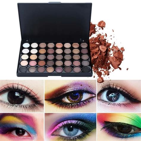 Paleta De Sombras Cores Foscas Nude Glitter Maquiagem Para Olhos