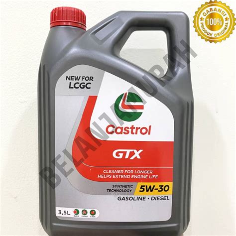 Jual Oli Castrol GTX ULTRA CLEAN Lcgc 5w 30 Galon 3 5 Liter 100 ASLI