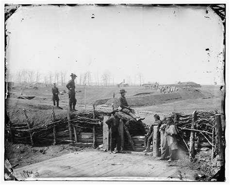 [manassas Va Confederate Fortifications With Federal Soldiers] Library Of Congress