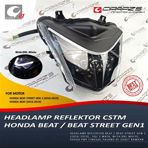 Lampu Headlamp Beat Dan Beat Street Gen Model Cstm Reflektor Beat