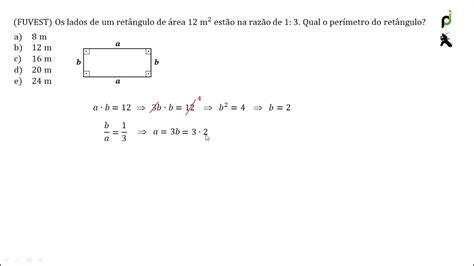 QuestÃo Área E PerÍmetro De RetÂngulo Youtube