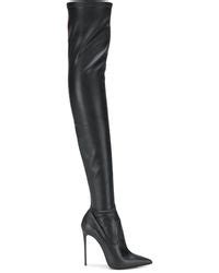 Le Silla Eva Thigh High Leather Boots In Black Lyst