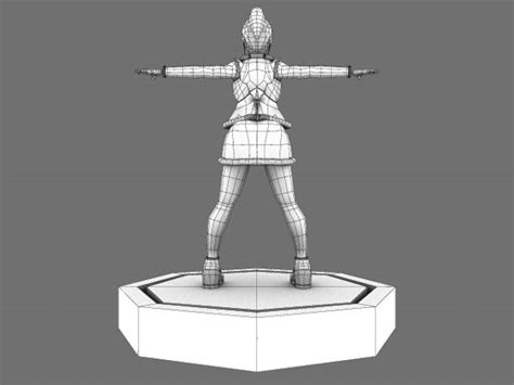 Kufahamu Kyfee Skirt Jacket Wireframe Back 3d Character Character