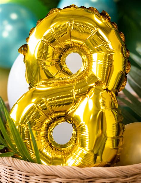 Zahlen Luftballon Ziffern Ballon für Geburtstage gold 35 cm günstige