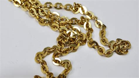 gold link necklace vintage  misty