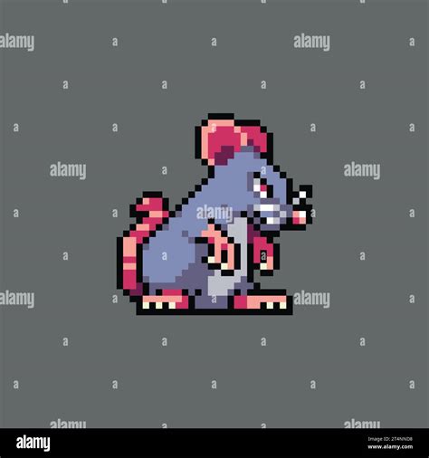 Pixel art mouse character for game Royalty Free Vector Image Stock ...