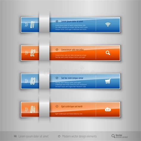 Modern Business Tabs Infographics Template For Web Design Or Stock