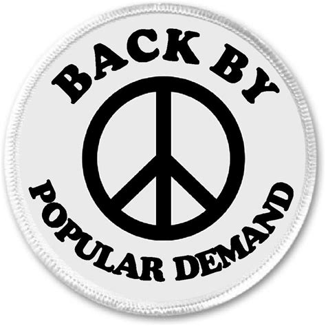 Aandt Designs Peace Back By Popular Demand 3 Sew On Patch