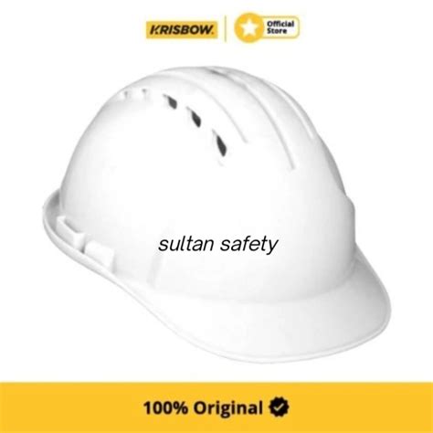 Jual Helm Safety Krisbow Front Brim Ecm Hdpe Putih Original Jakarta