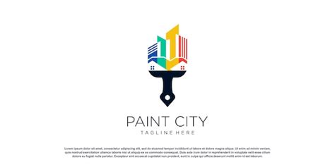 Premium Vector Painting Logo Design With Creative Unique Style