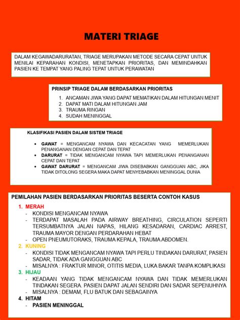panduan triage kegawatdaruratan