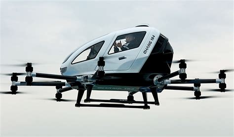 EHang First Test Footage Revealed Of EHANG 184 Manned Passenger Drone