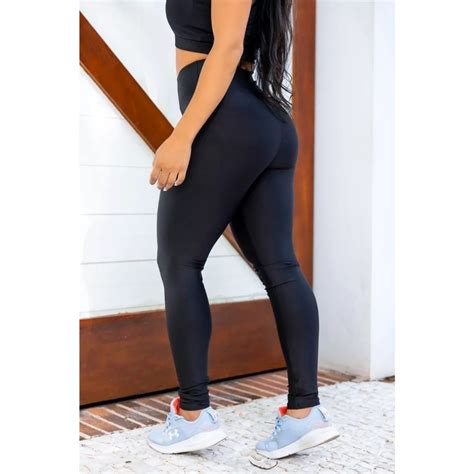 Calça Legging Feminina Cintura Alta Leg Suplex Grossa Academia Levanta