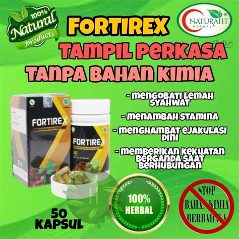 Jual Obat Kuat Pria Tahan Lama Sex Kapsul Fortirex 50 Kapsul Obat