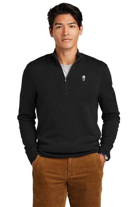 Kfc Brooks Brothers Washable Merino Birdseye Zip Sweate