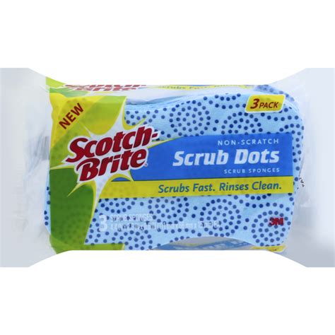 Scotch Brite No Scratch Scrub Dots Pack Cleaning Tools Sponges