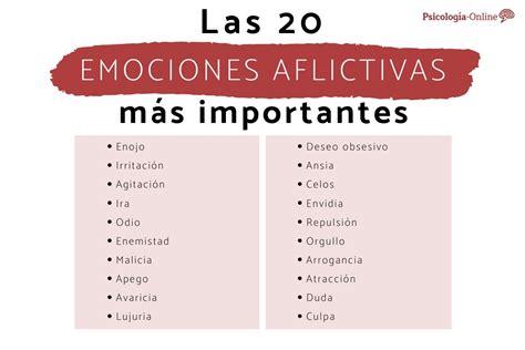 Qu Son Las Emociones Aflictivas Lista Y Ejemplos