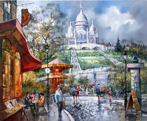 Paris Le Sacre Coeur De Montmartre Peinture Par Robert Ricart Artmajeur