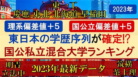 【2023年】関東･東北･北海道地方の国公私立･文理混合西日本大学ランキング【東京大･一橋大･東京工業大･慶應義塾大･早稲田大･東北大･北海道