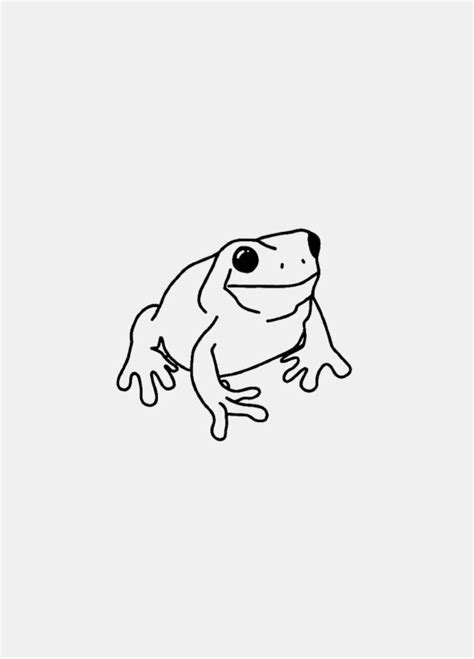 Frogtattoocuteaestheticfunny Frog Mini Drawings Art Drawings Simple