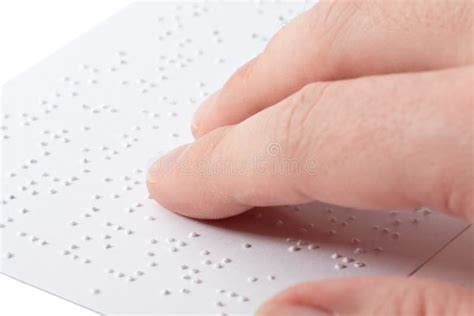 Lettura Braille Fotografia Stock Immagine Di Mano Ciechi