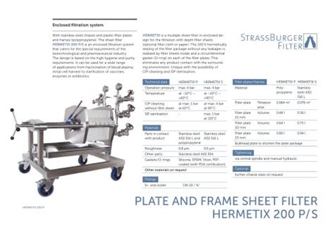 All Strassburger Filter Gmbh Co Kg Catalogs And Technical Brochures