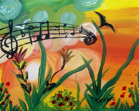 Music And Nature, Painting by Suzanne Crate | Artmajeur