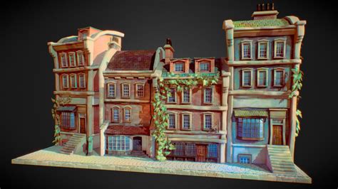 Stylised Victorian Street Buy Royalty Free 3d Model By Myochii