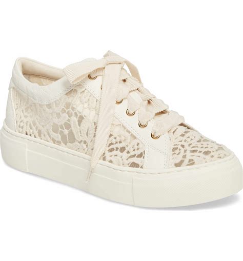 AGL Embroidered Lace Sneaker Women Nordstrom White Lace Shoes