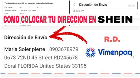 COMO COLOCAR MI DIRECCION EN SHEIN Pedidosdeshein YouTube