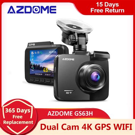 Azdome Cam Ra De Tableau De Bord Gs H Pour Voiture K P