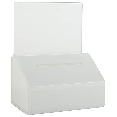 Buy Mcb Small Clear Donation Charity Ballot Box With Lock And Sign