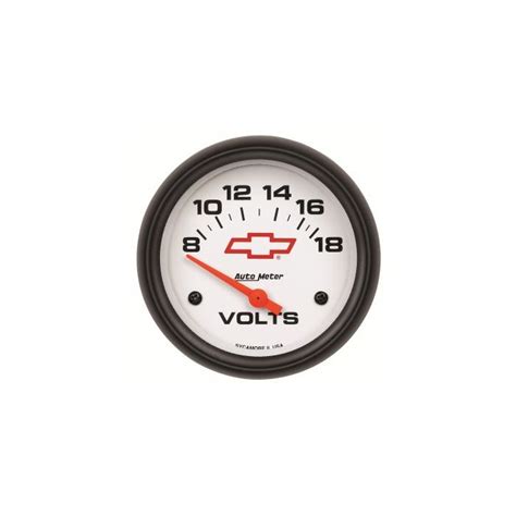 Auto Meter 2 58 Voltmeter 8 18v White Face Wred Bow Tie C10 Pickup