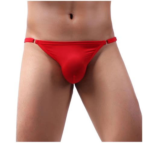 Anuirheih Men S Lingerie Sexy Underwear Thong Underpants Soft Briefs