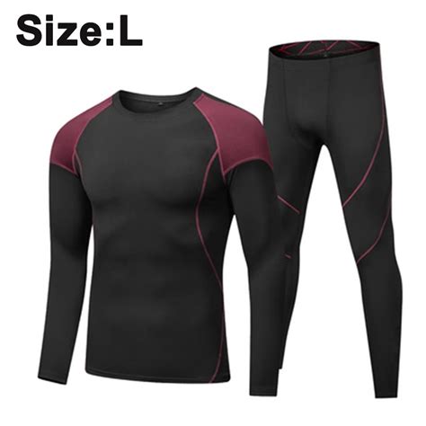 Thermal Underwear For Men Base Layer Fleece Lined Insulated Top And Bottom Set Cold Weather