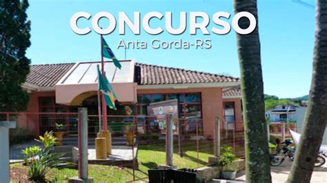 Concurso PGM Anta Gorda RS inscrição aberta VEJA Rateio Oficial